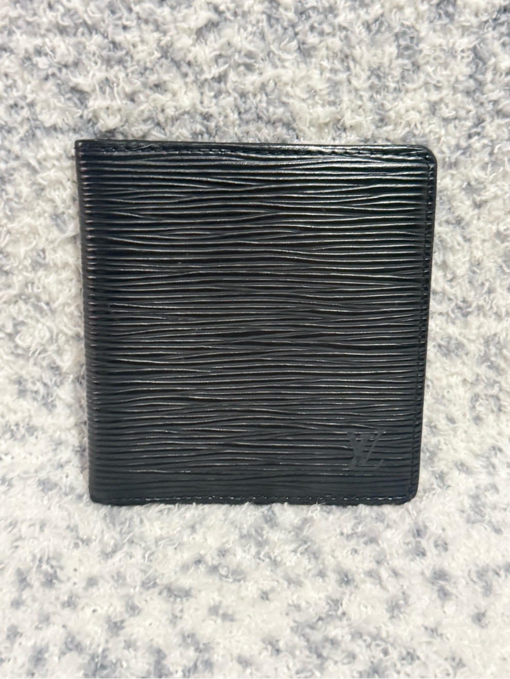 Louis Vuitton Black Epi Leather Compact Card Wallet
